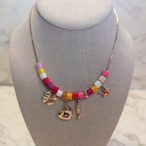 Anthropologie Beaded Charm Necklace